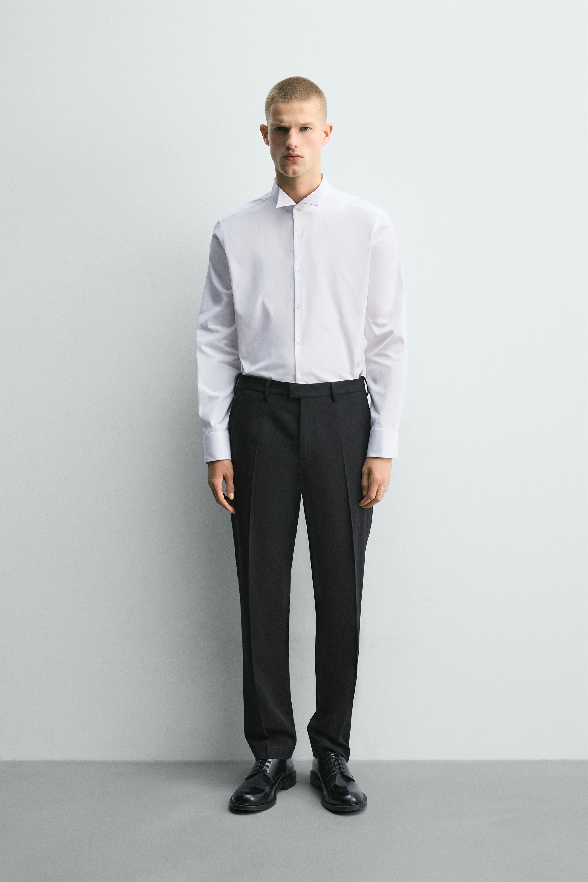 TUXEDO COLLAR SHIRT